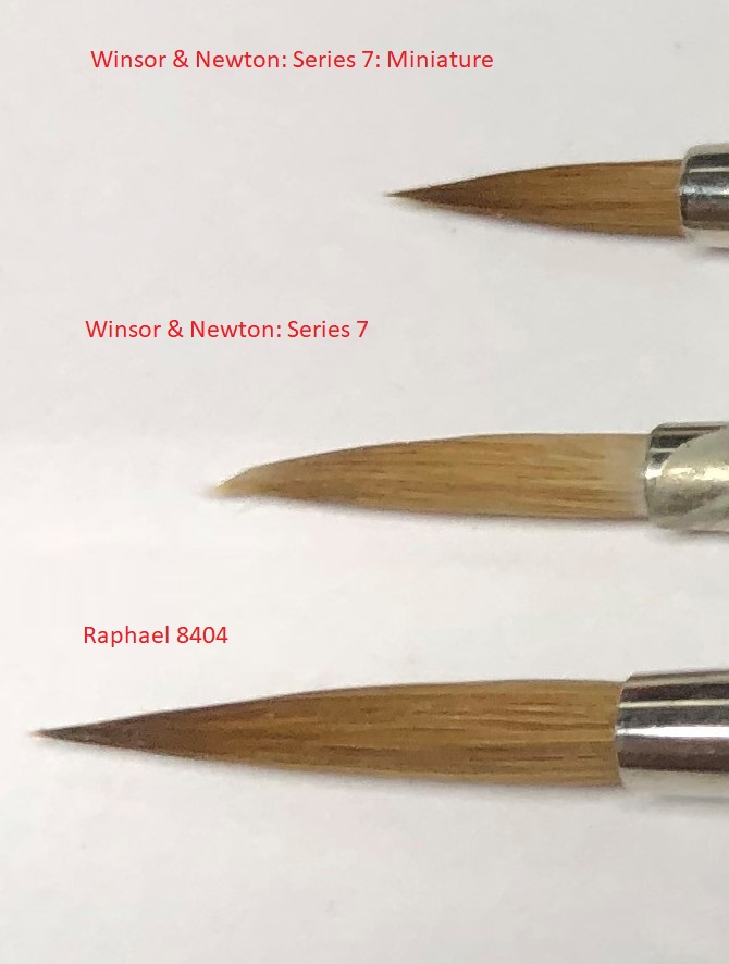 W&N Series 7, Citadel & Raphael 8404 Brushes: A Comparison